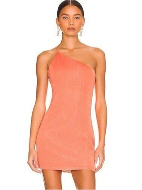 Gauge81 Coral Beja One Shoulder Knit Mini Dress